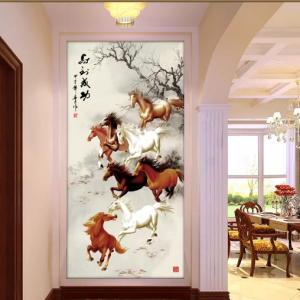 Decal dán tường Tranh khổ dọc mã đáo thành công bát mã vàng,đỏ, trắng hợp mệnh thổ có thi công, giá rẻ TPHCM Decal dán tường Tranh khổ dọc mã đáo thành công bát mã vàng,đỏ, trắng hợp mệnh thổ có thi công, giá rẻ TPHCM