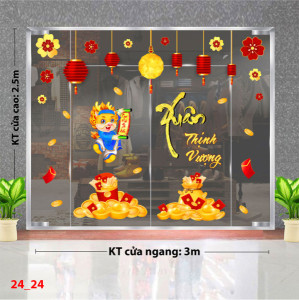 Decal dán tường Tết xuân - Xuân thịnh vượng năm 2024 Decal dán tường Tết xuân - Xuân thịnh vượng năm 2024