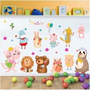 Decal dán tường Vườn thú ca hát