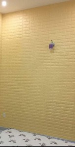 Decal dán tường Xốp dán tường màu vàng kem 7mm