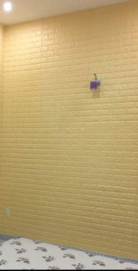 Decal dán tường Xốp dán tường vàng kem dày 4mm (70cm x 77cm)