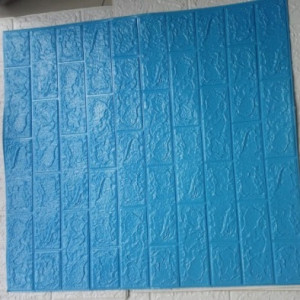 Decal dán tường xốp dán tường xanh dương dày 4mm (70cm x 77cm)