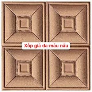 Xốp giả da màu nâu
