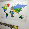 Tranh bản đồ thế giới dán tường văn phòng, công ty đẹp